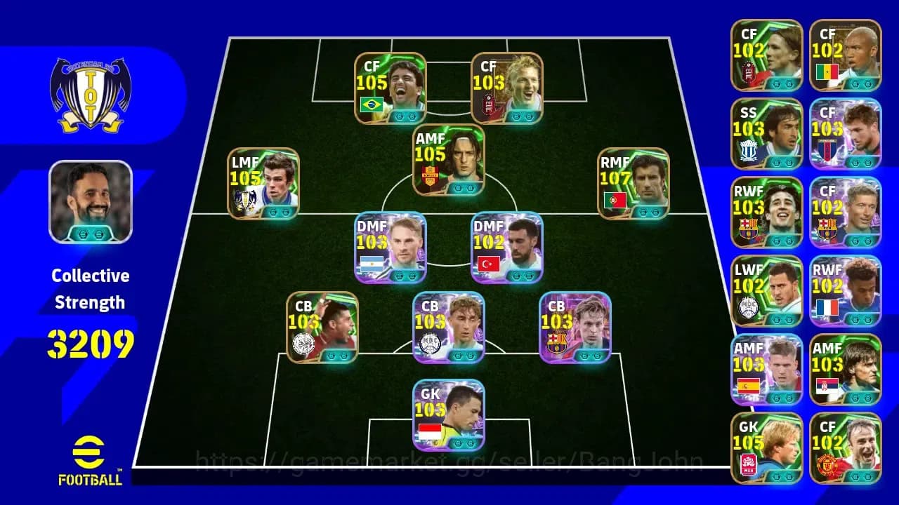eFootball Accounts ANDROID|PW 3209|Gareth Bale Epic,Luis Figo Epic,Em image 7