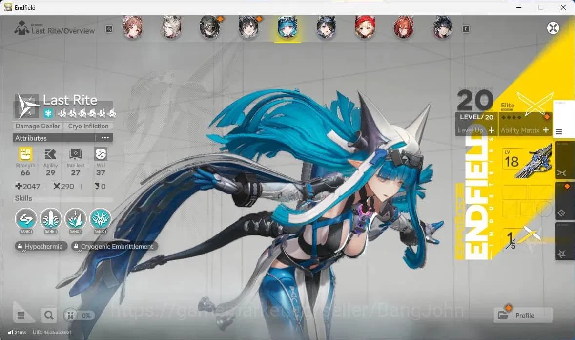 Arknights: Endfield Accounts Asia | Lv54|3 Limit+3Sign|Limit(Z.Fangyi,Rossi,Tan image 11