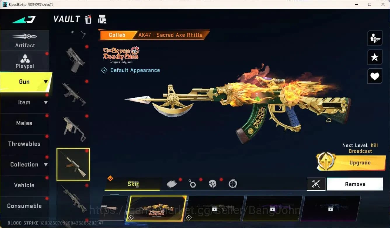 Blood Strike Accounts ASIA | Limited Butterfly Knife | 3 7DS Guns: AK47, image 6