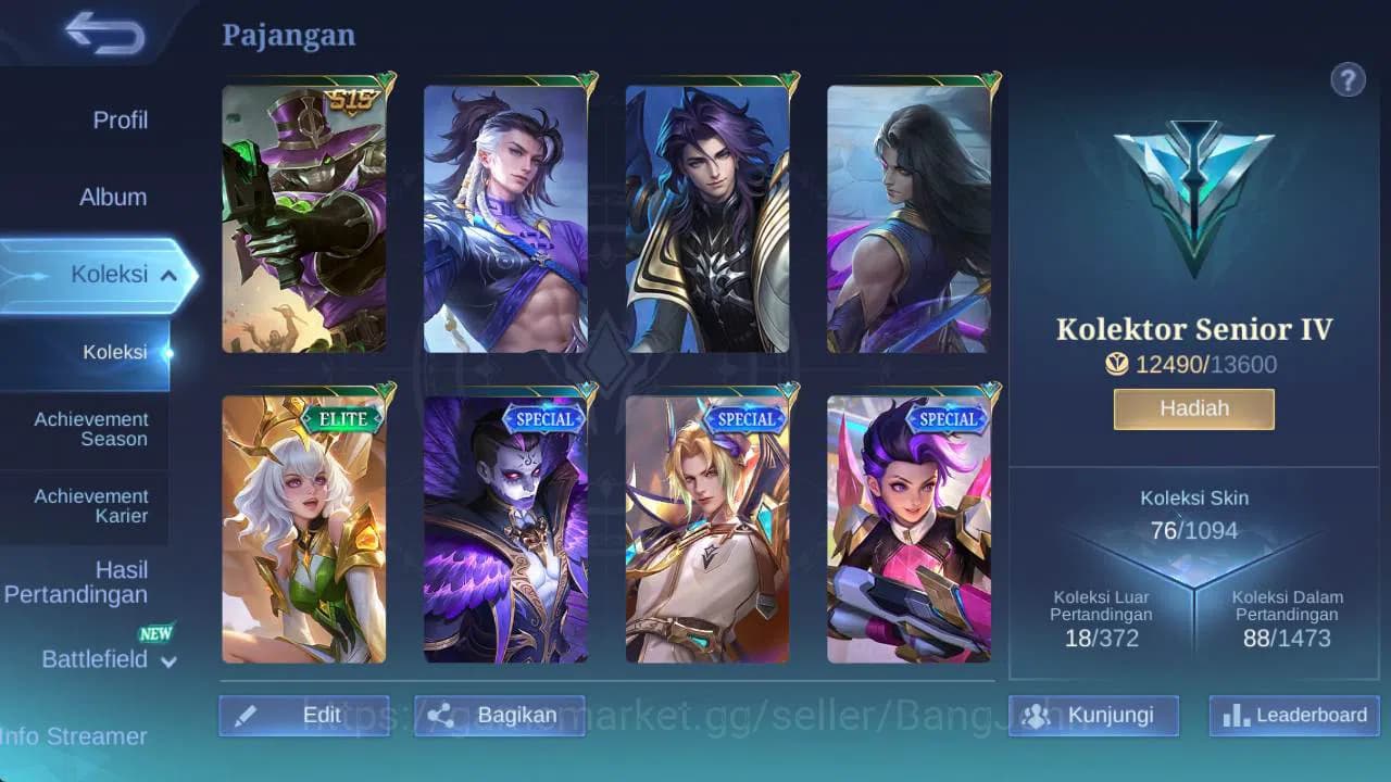 Mobile Legends: Bang Bang Accounts GLOBAL|Hero 60|Skin 76|pace fanny, sponge cylops, image 9