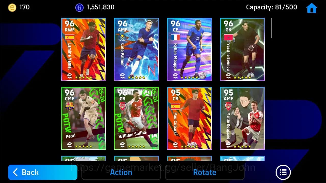 eFootball Accounts Android|PW 3162 Maxed 107 CF Gerd Muller, 104 AMF image 2