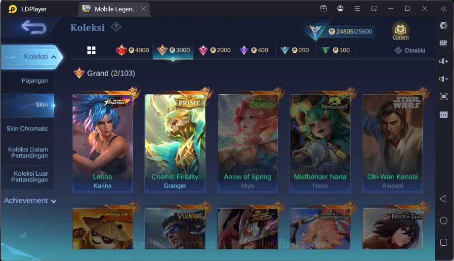 Mobile Legends: Bang Bang Accounts Hero 61|Skin 87|KOF Karina,Prime Granger,Saint Bad image 3