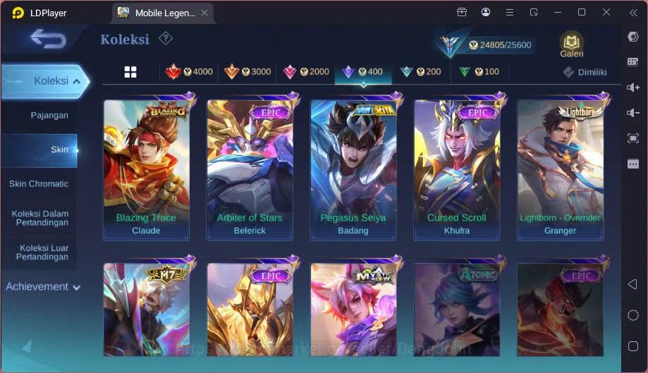 Mobile Legends: Bang Bang Accounts Hero 61|Skin 87|KOF Karina,Prime Granger,Saint Bad image 5
