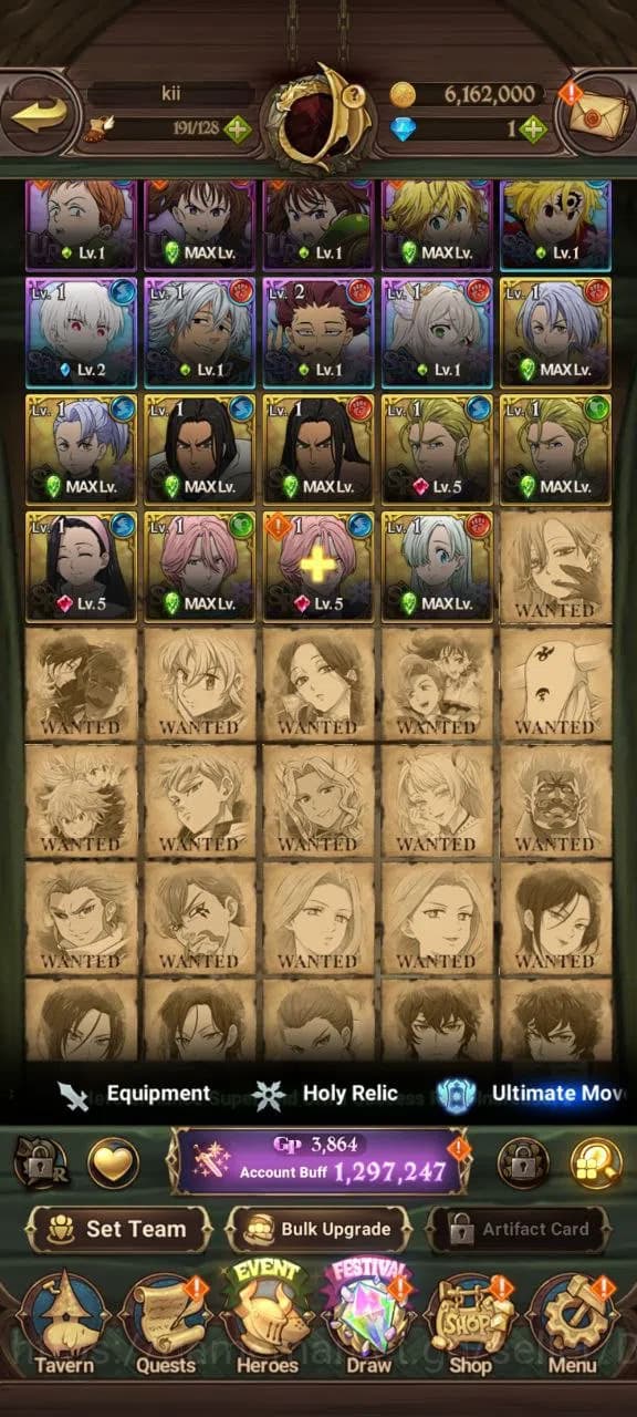 The Seven Deadly Sins: Grand Cross Accounts ASIA | 1.2M CC | 3 UR | ODK 2/6, WK Gowther, DKM | image 10