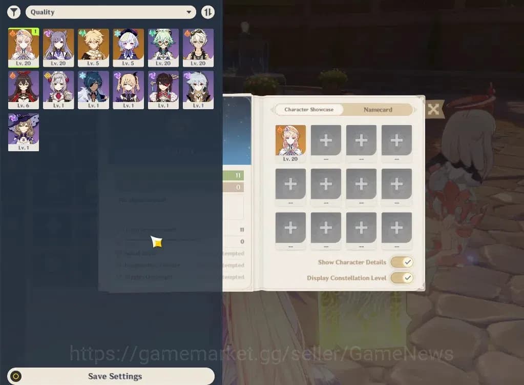 Genshin Impact Accounts ASIA|AR11|Fresh Starter|1Limited+9(*4Character)|Ni image 2