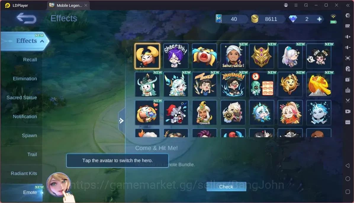 Mobile Legends: Bang Bang Accounts GLOBAL Hero 94 Skin 181|9th Fanny|Rising Lolita|M image 2