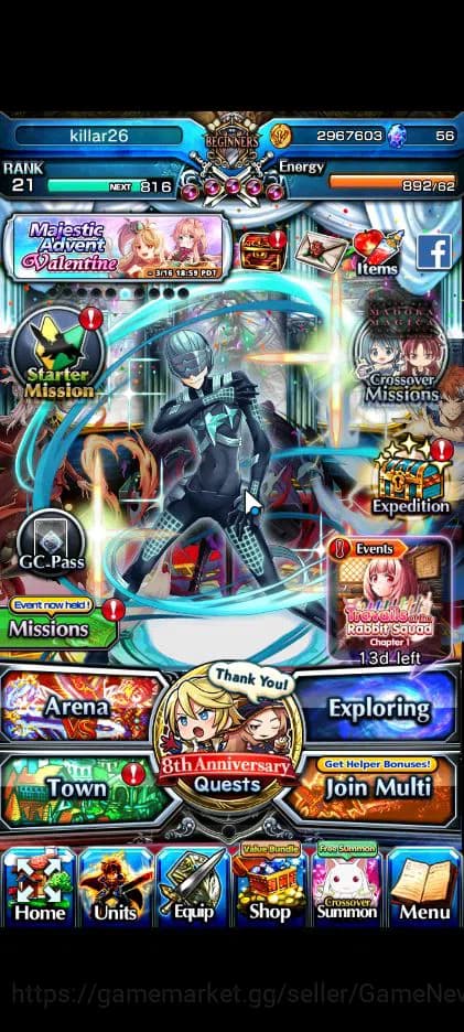 Grand Summoners Accounts Global|Rank 21|14 Ascend|InumutaTW,EmiyaTW,Summer image 1