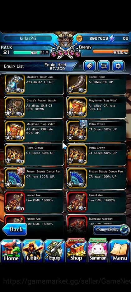 Grand Summoners Accounts Global|Rank 21|14 Ascend|InumutaTW,EmiyaTW,Summer image 8