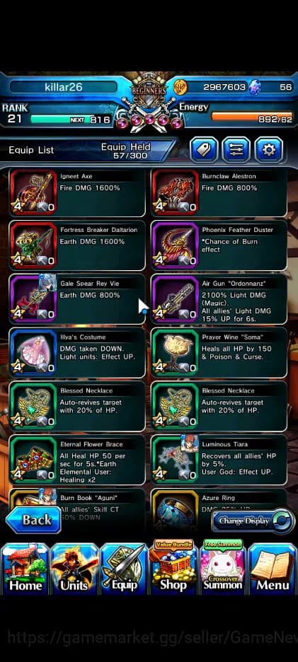 Grand Summoners Accounts Global|Rank 21|14 Ascend|InumutaTW,EmiyaTW,Summer image 9