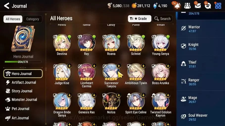 Epic Seven Accounts GLOBAL Verif|22 ML(Notos,Salome,LOTS,B Arunka,NM L image 11