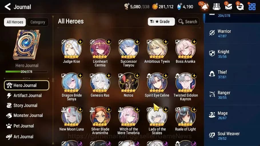 Epic Seven Accounts GLOBAL Verif|22 ML(Notos,Salome,LOTS,B Arunka,NM L image 6
