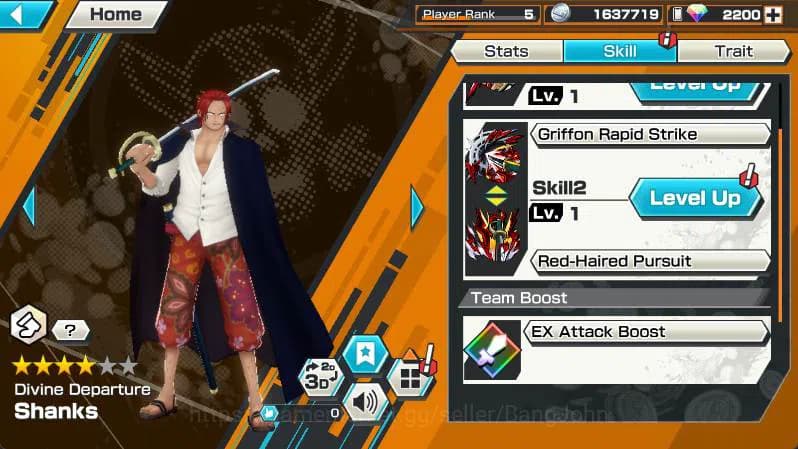 One Piece Bounty Rush Accounts GLOBAL | 3 ex RD 2200 | Shank, Nusjuro | Log Banda image 5