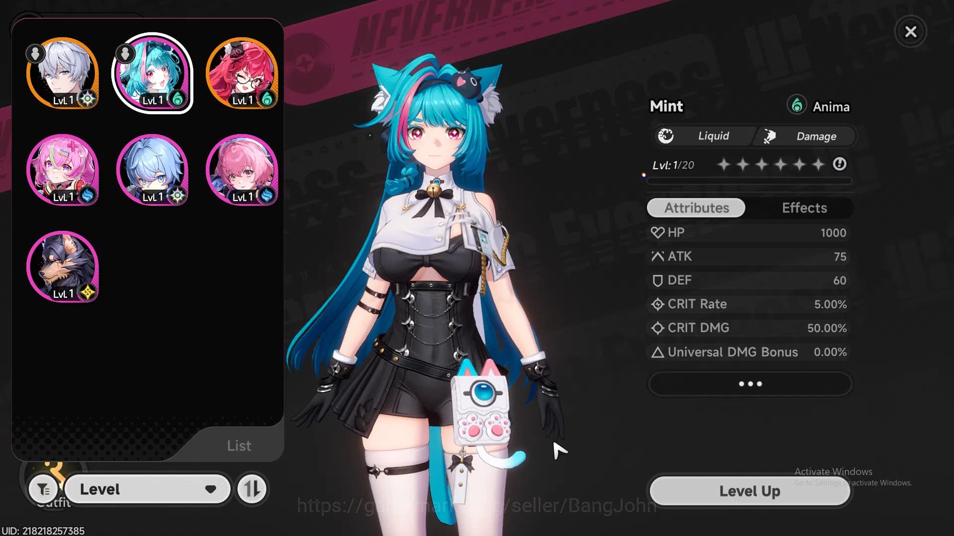 Neverness to Everness Accounts EU | Starter Lv3 | 1 S Char Nanally + 5 A Char | M image 9
