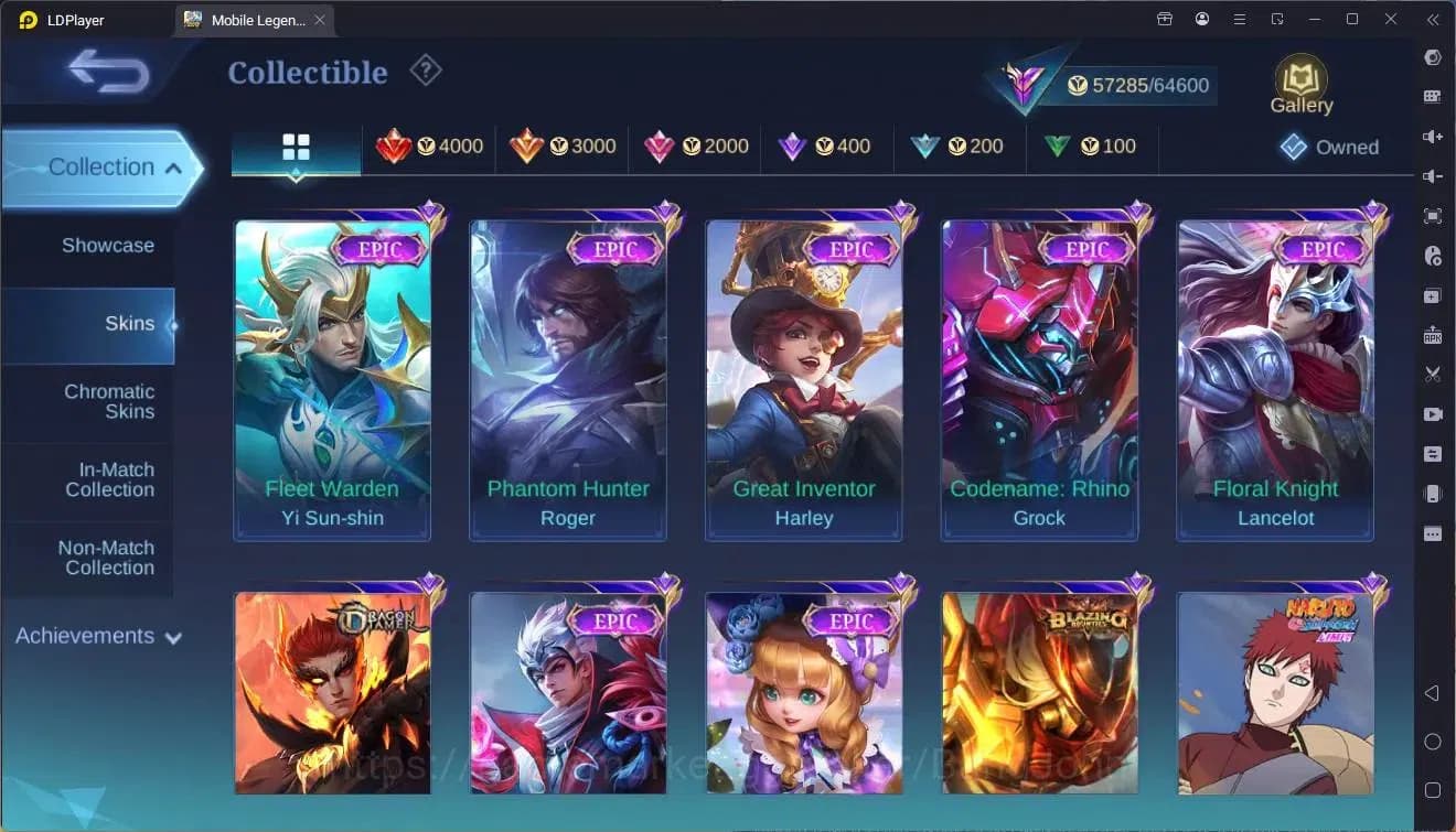 Mobile Legends: Bang Bang Accounts Global|Hero 132 skin 289|Renowned|KOF Karina|CC Na image 12