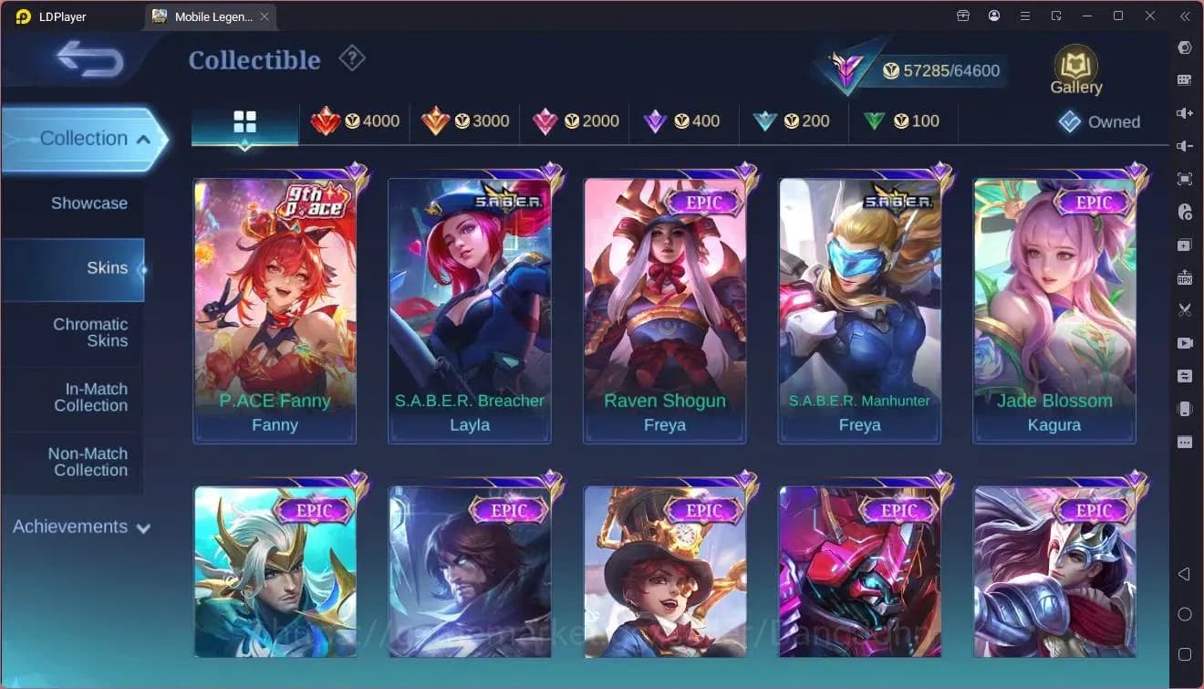 Mobile Legends: Bang Bang Accounts Global|Hero 132 skin 289|Renowned|KOF Karina|CC Na image 13