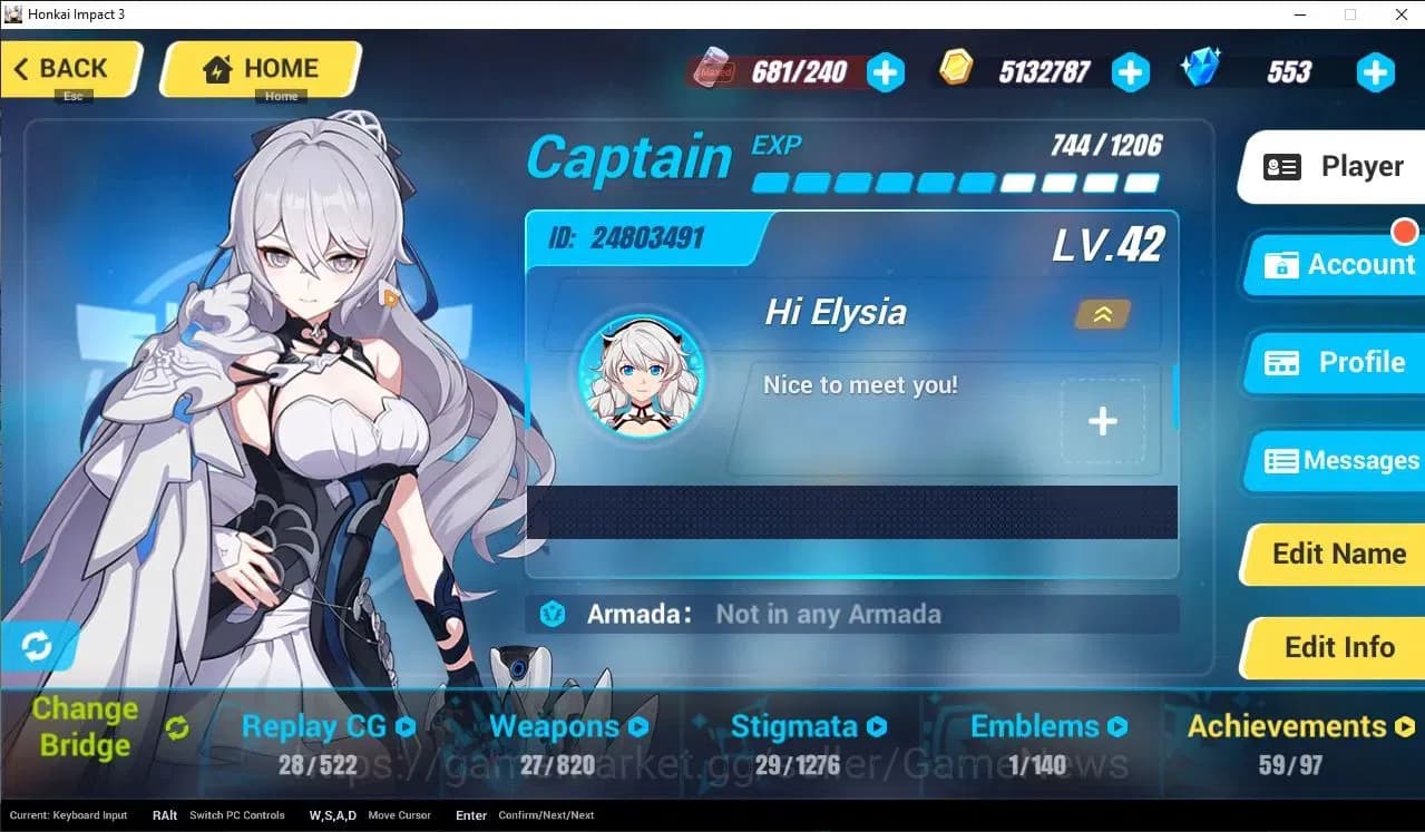 Honkai Impact 3rd Accounts SEA Lv42|1 Fullset (Bronya Zaychik Silverwing N-EX image 5