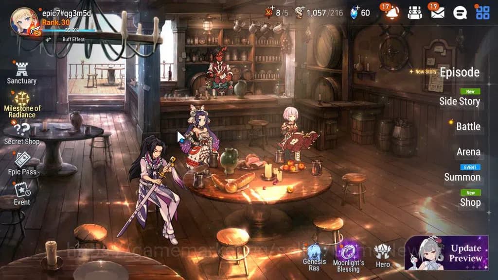 Epic Seven Accounts GLOBAL Verif|New Era|4 ML(Salome,DB Senya,SP Polit image 1