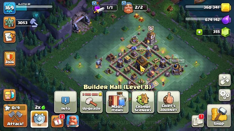 Clash of Clans Accounts TH 14-BH 8|Limited Skin|LV 169|HH 8|BK 70,AQ 74,GW image 6