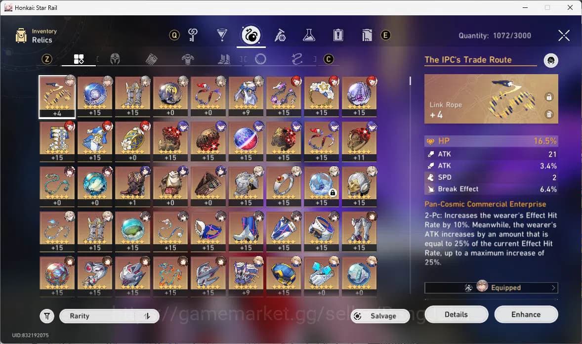 Honkai Star Rail Accounts ASIA|TL 68|10 limit|Acheron,Sparxie,Tribbie Sign,R image 6