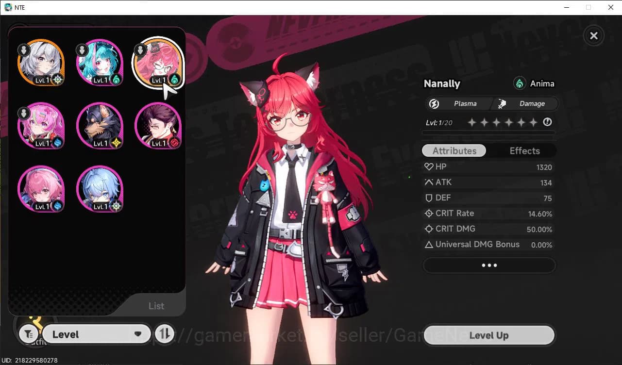 Neverness to Everness Accounts GLOBAL NA |HL 3| 1 SSR Meta Nanally+Sign | 6 SR [A image 1