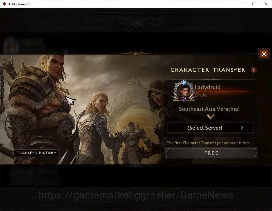 Diablo Immortal Accounts SEA - Verathiel|CS ON|Lv60(724)|Druid|CR 41k|Reso image 2
