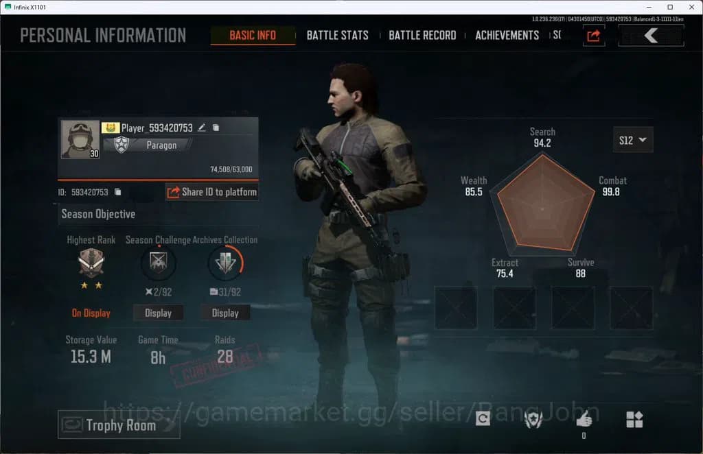 Arena Breakout Accounts MOBILE Lvl 30 |SV 15,3M |CV 7,4M|MORE SKIN,MORE RE image 1