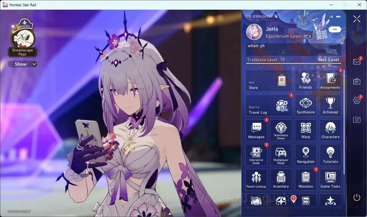 Honkai Star Rail Accounts ASIA | TL 70 | 16 LIMIT | CASTORICE | EVERNIGHT | image 1