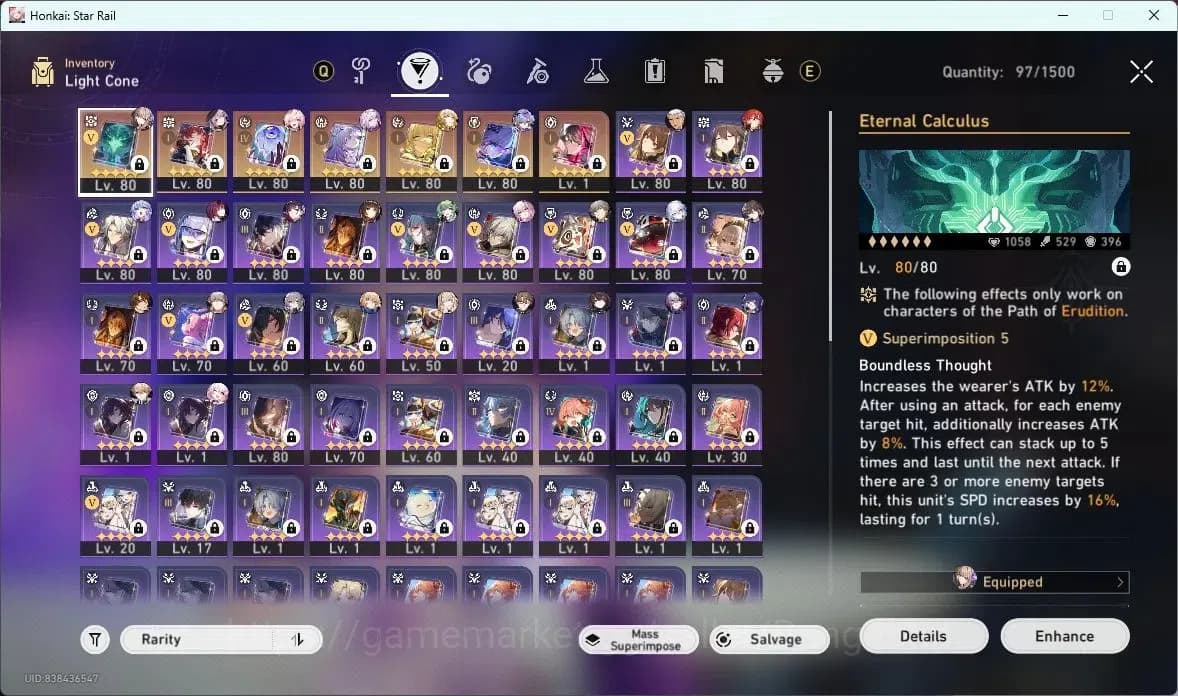 Honkai Star Rail Accounts ASIA | TL 70 | 16 LIMIT | CASTORICE | EVERNIGHT | image 9