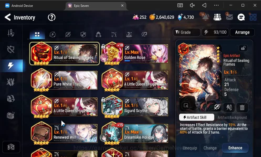 Epic Seven Accounts GBL Verif|13ML(BArunka,LOTScales,DB Senya,Etc)+PFB image 11