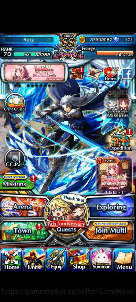 Grand Summoners Accounts Global|Rank 78|Starter|11 Ascend|UP RoyTW,Summer M image 1