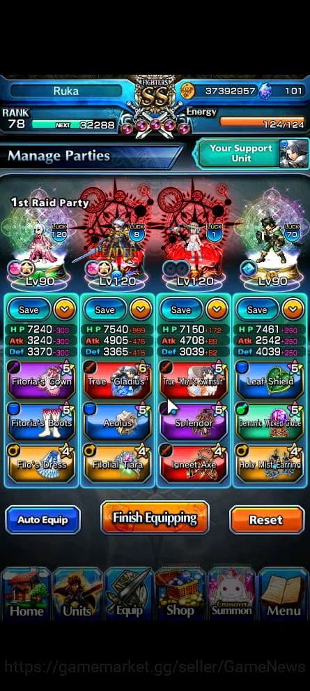 Grand Summoners Accounts Global|Rank 78|Starter|11 Ascend|UP RoyTW,Summer M image 3