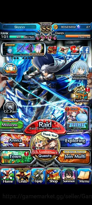 Grand Summoners Accounts Global|Rank 101|18 Ascend|[Roy,Inumuta,Emiya,Hazuk image 1