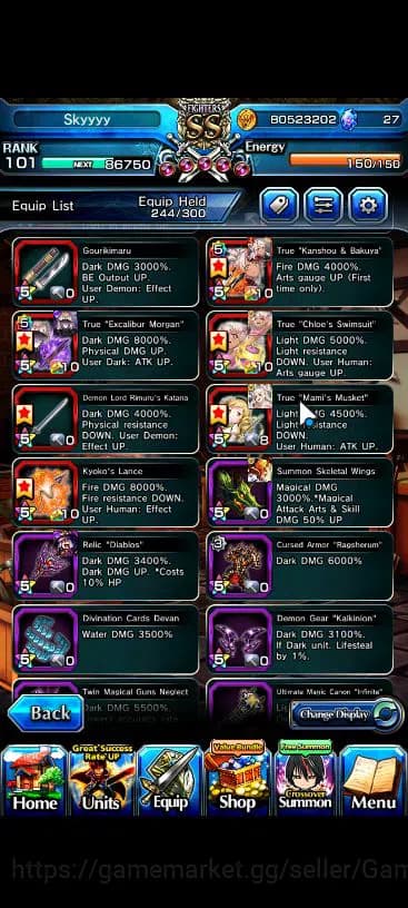 Grand Summoners Accounts Global|Rank 101|18 Ascend|[Roy,Inumuta,Emiya,Hazuk image 10