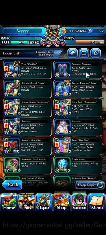 Grand Summoners Accounts Global|Rank 101|18 Ascend|[Roy,Inumuta,Emiya,Hazuk image 15