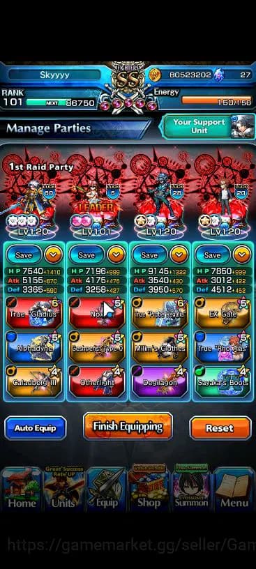 Grand Summoners Accounts Global|Rank 101|18 Ascend|[Roy,Inumuta,Emiya,Hazuk image 3