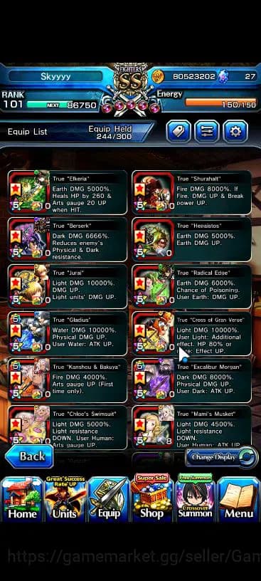 Grand Summoners Accounts Global|Rank 101|18 Ascend|[Roy,Inumuta,Emiya,Hazuk image 5