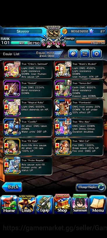 Grand Summoners Accounts Global|Rank 101|18 Ascend|[Roy,Inumuta,Emiya,Hazuk image 6