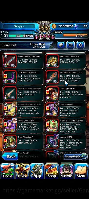 Grand Summoners Accounts Global|Rank 101|18 Ascend|[Roy,Inumuta,Emiya,Hazuk image 8