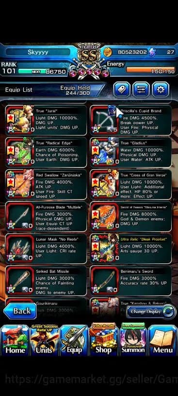 Grand Summoners Accounts Global|Rank 101|18 Ascend|[Roy,Inumuta,Emiya,Hazuk image 9