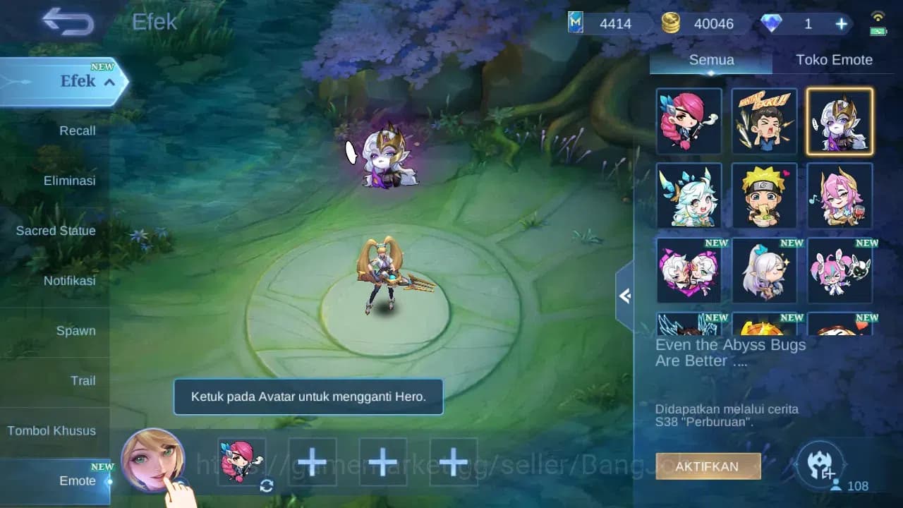 Mobile Legends: Bang Bang Accounts GLOBAL Hero 109 Skin 203 | Sasuke | Aspirant Chang image 11