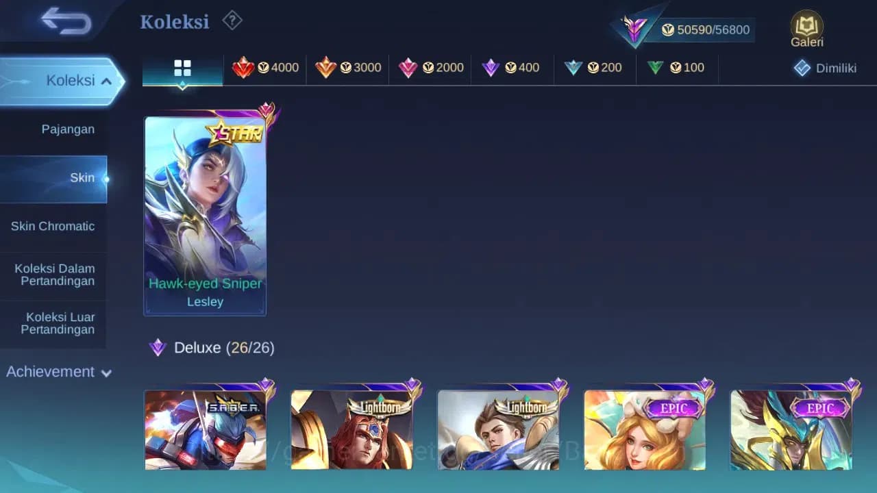 Mobile Legends: Bang Bang Accounts GLOBAL Hero 109 Skin 203 | Sasuke | Aspirant Chang image 2