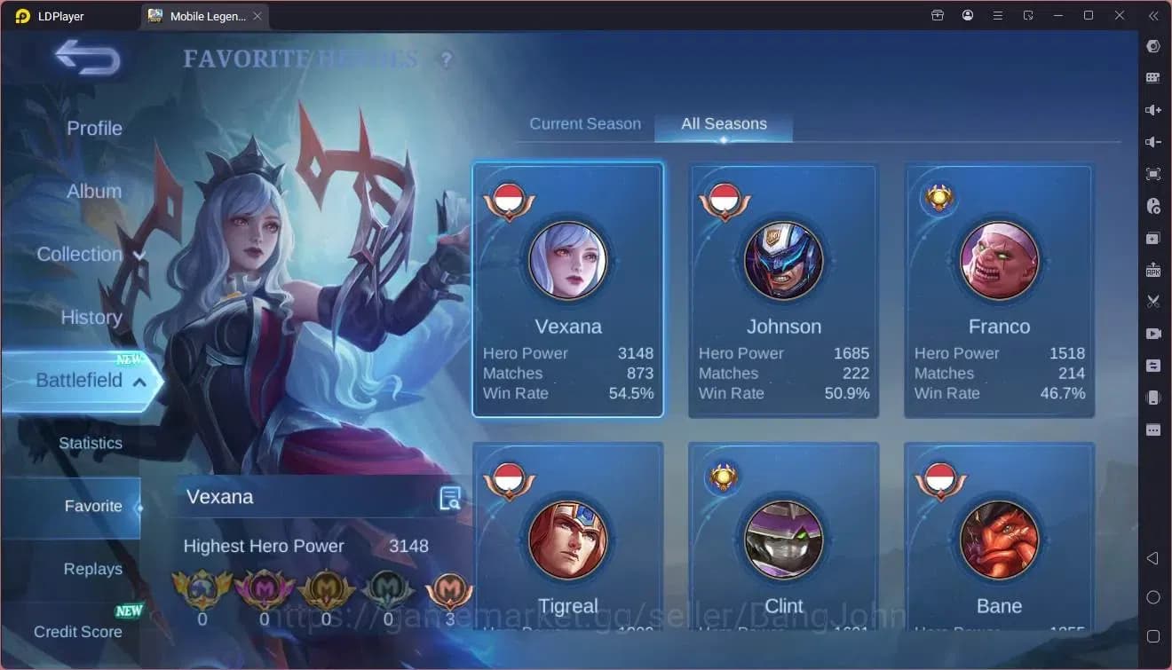 Mobile Legends: Bang Bang Accounts Global|Hero 74|Skin 99|Expert|CC Natalia|Naruto Va image 18