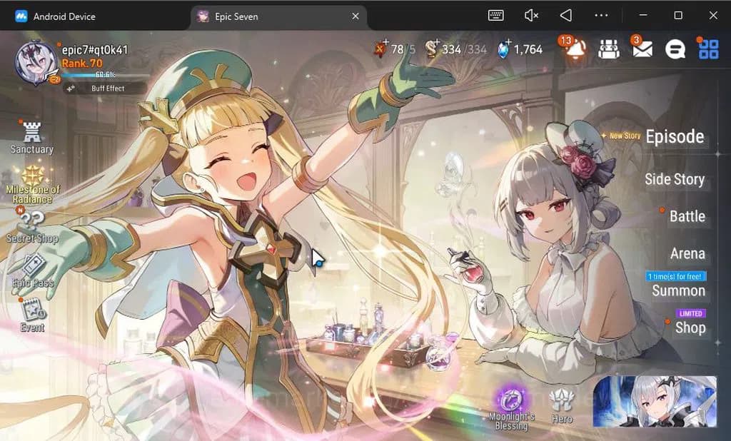 Epic Seven Accounts ASIA Unverif|9 ML(BArunka,Ruele oL,Genesis Ras,Etc image 1