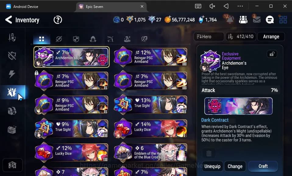 Epic Seven Accounts ASIA Unverif|9 ML(BArunka,Ruele oL,Genesis Ras,Etc image 11