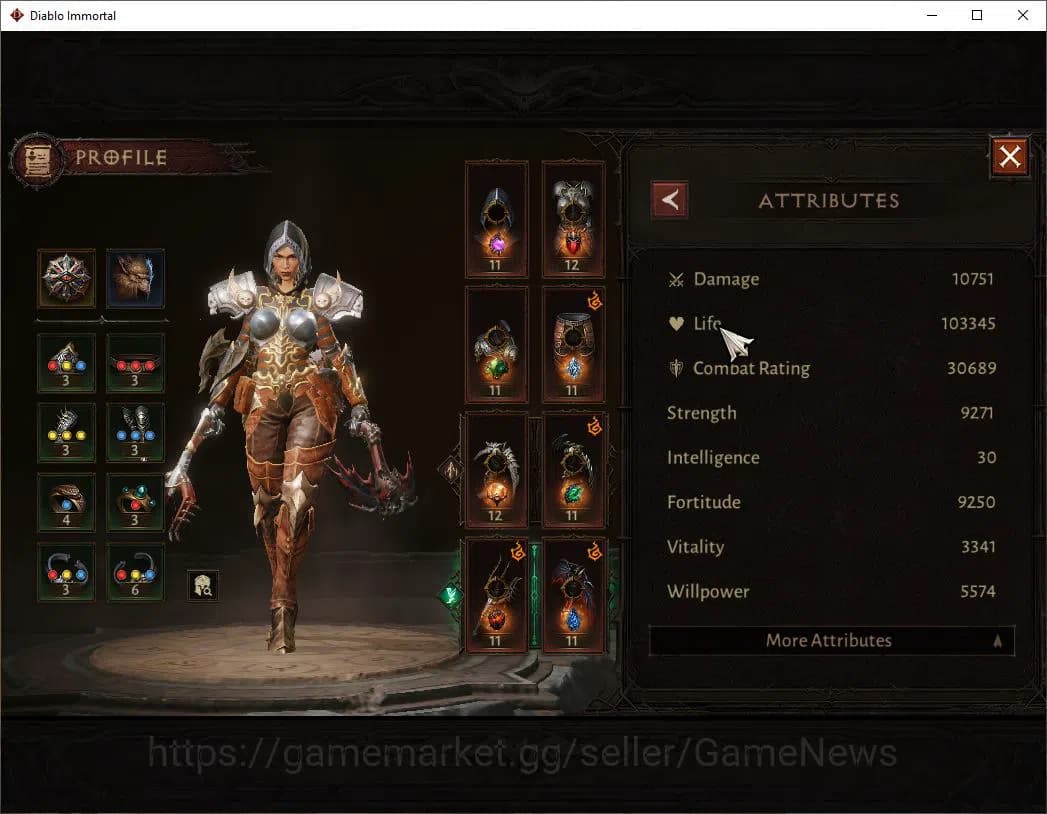 Diablo Immortal Accounts NA-High Heaven|Lv60(363)Demon Hunter |30K CR|Reso image 4