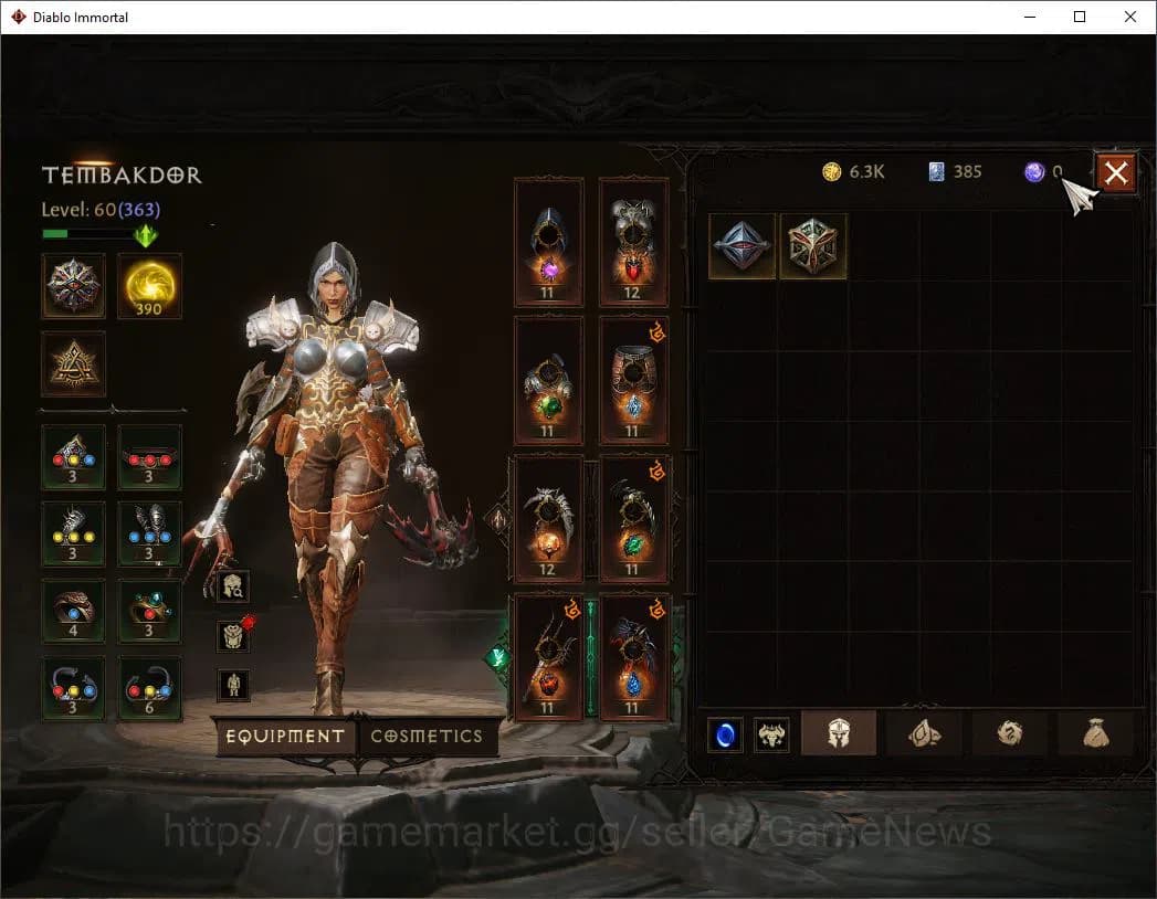 Diablo Immortal Accounts NA-High Heaven|Lv60(363)Demon Hunter |30K CR|Reso image 6