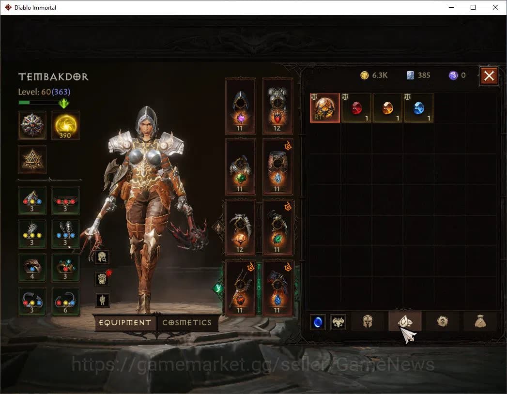 Diablo Immortal Accounts NA-High Heaven|Lv60(363)Demon Hunter |30K CR|Reso image 7
