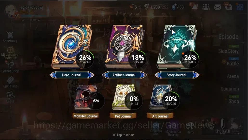 Epic Seven Accounts GLOBAL UNVERIF|5 ML(SP Politis,STaeyou,Straze,MChl image 3