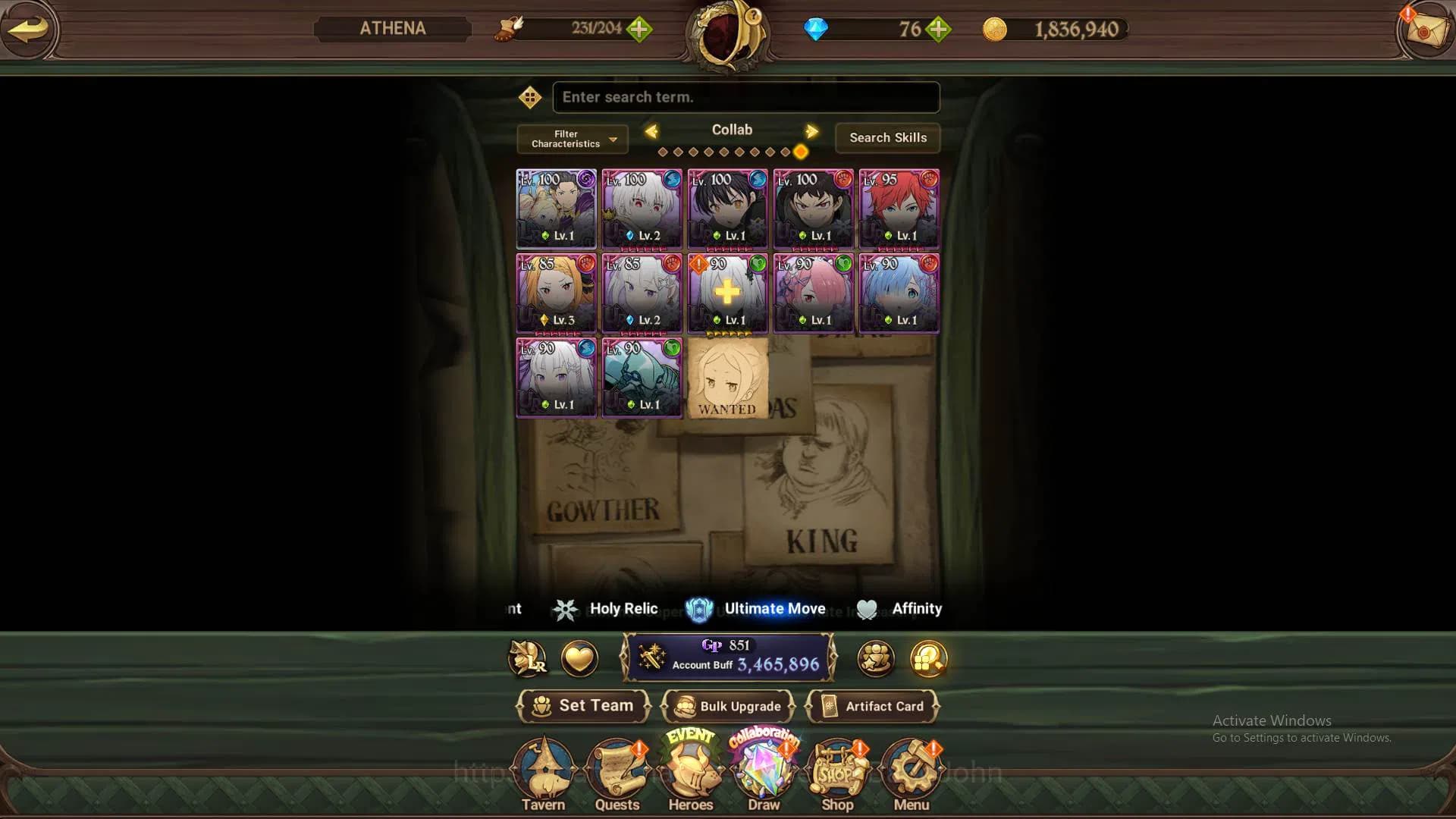 The Seven Deadly Sins: Grand Cross Accounts Global|3.4M CC|12 collab Re-zero+FF+Overlord|3 LR image 7