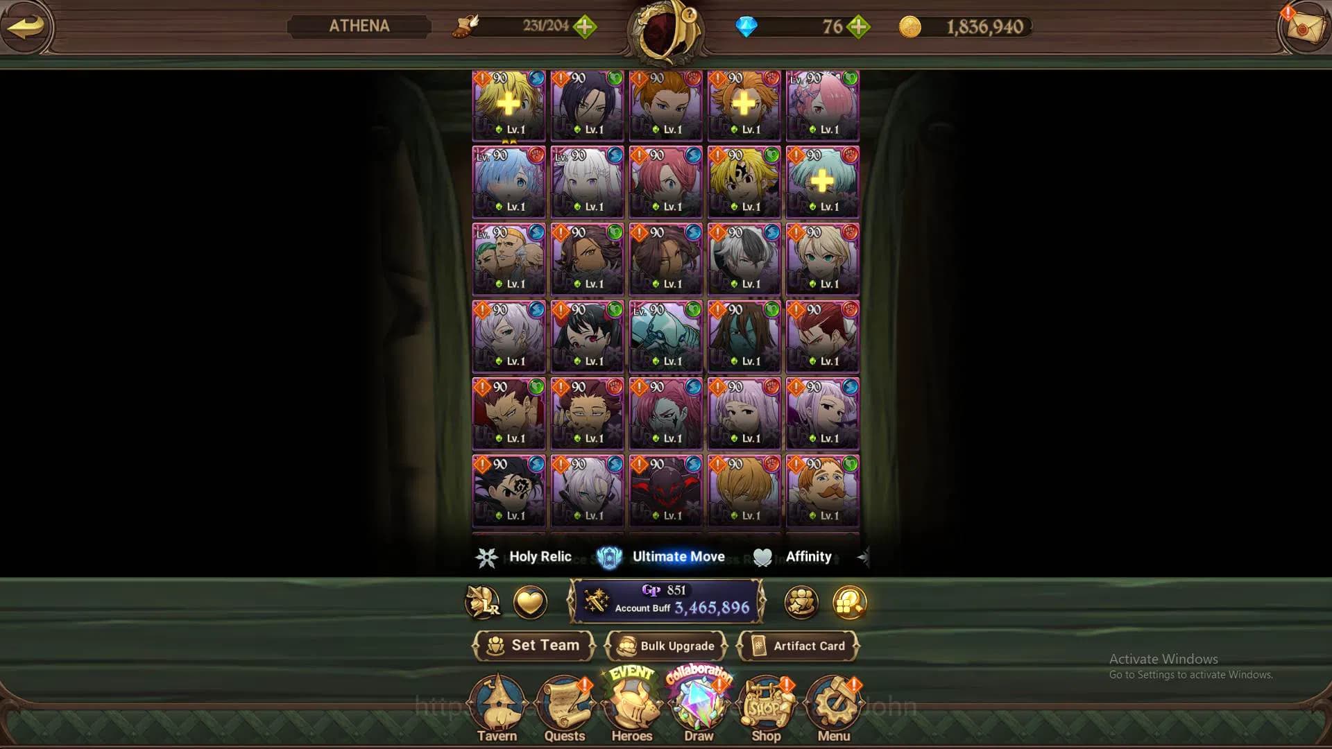 The Seven Deadly Sins: Grand Cross Accounts Global|3.4M CC|12 collab Re-zero+FF+Overlord|3 LR image 9